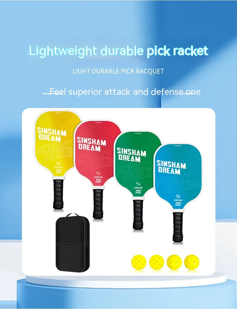 Pickle Paddles Rackets Set Portable Pickle Paddle Set Of 2 Ultra Cushion Racquet Rackets 4 Pickleballs Balls Racquet Bag