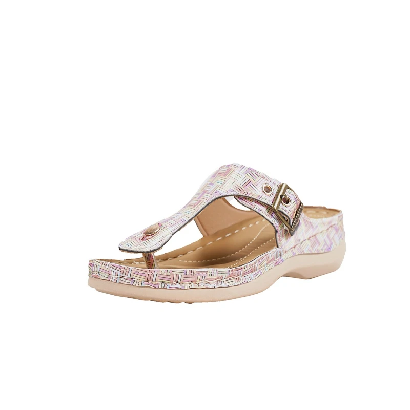 

Новые женские шлепанцы на платформе в римском стиле 2026 года, мягкие пляжные тапочки, нескользящие, размеры 35-43