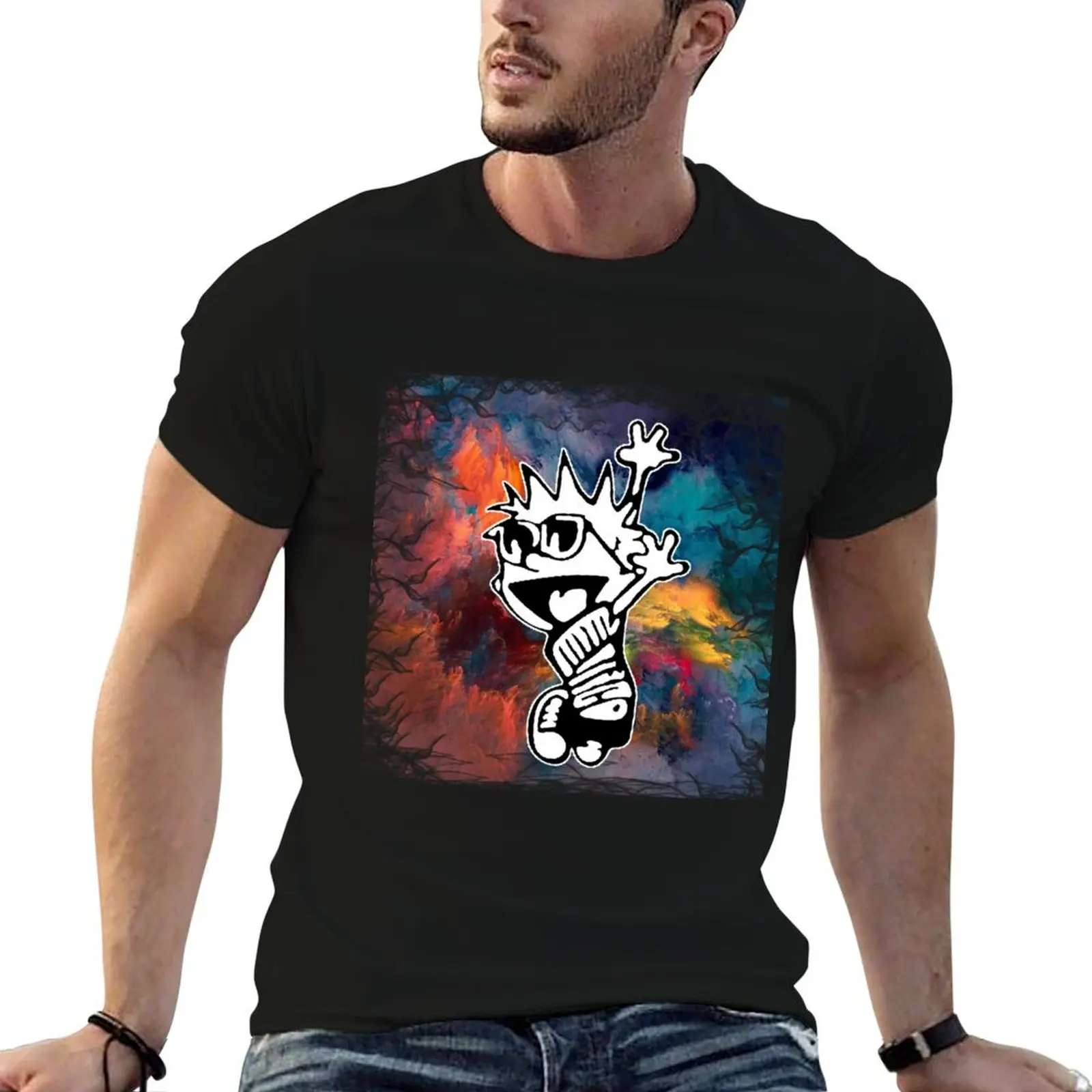 Calvin Dancing Color splach T-Shirt Work Utility Casual Tee Shirt