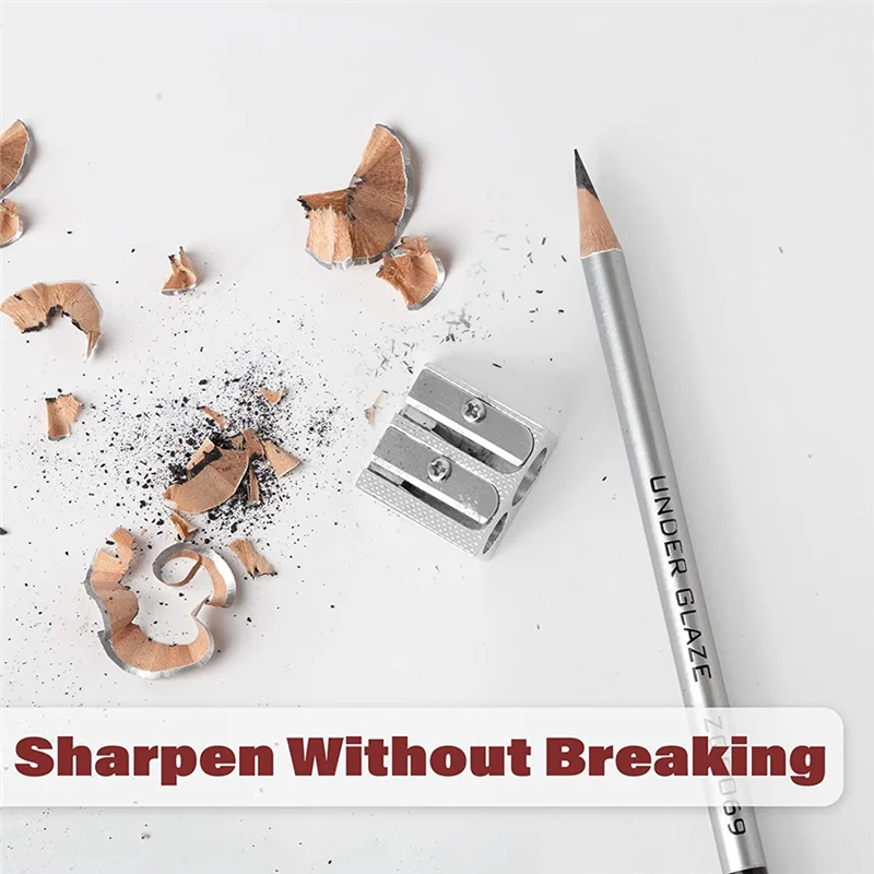 AT77 Black Underglaze Pencils, Underglaze Pencils for Pottery,Underglaze Pencil Precision Underglaze Pencil for Pottery