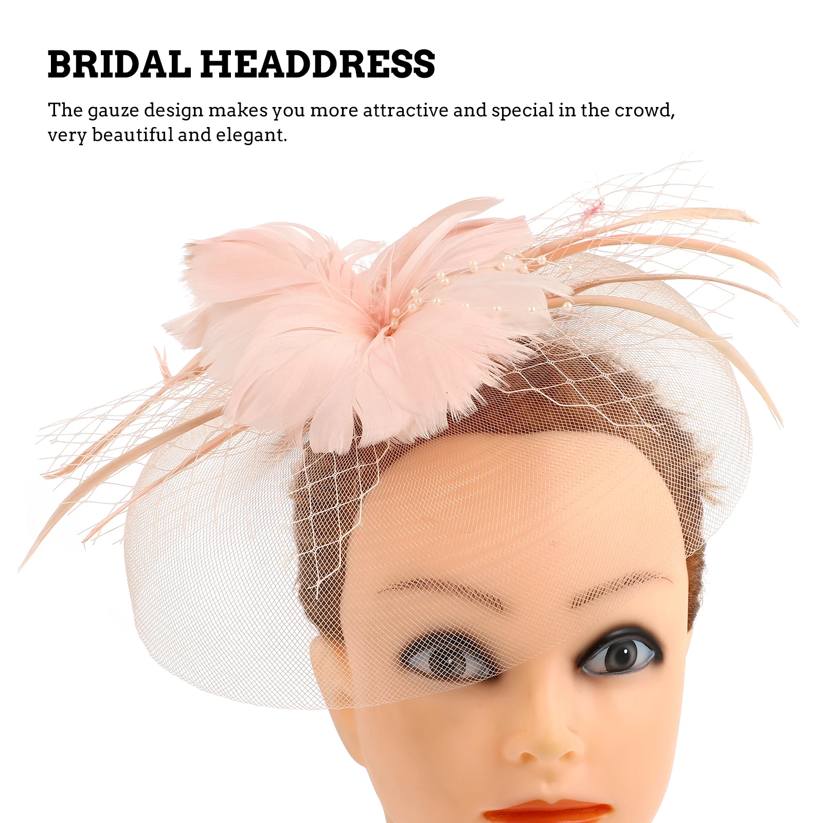 

Flower Hairpin Elegant Gauze Bridal Headdress Party Accessory Wedding Hair Clip Lightweight Comfortable Charming Photo