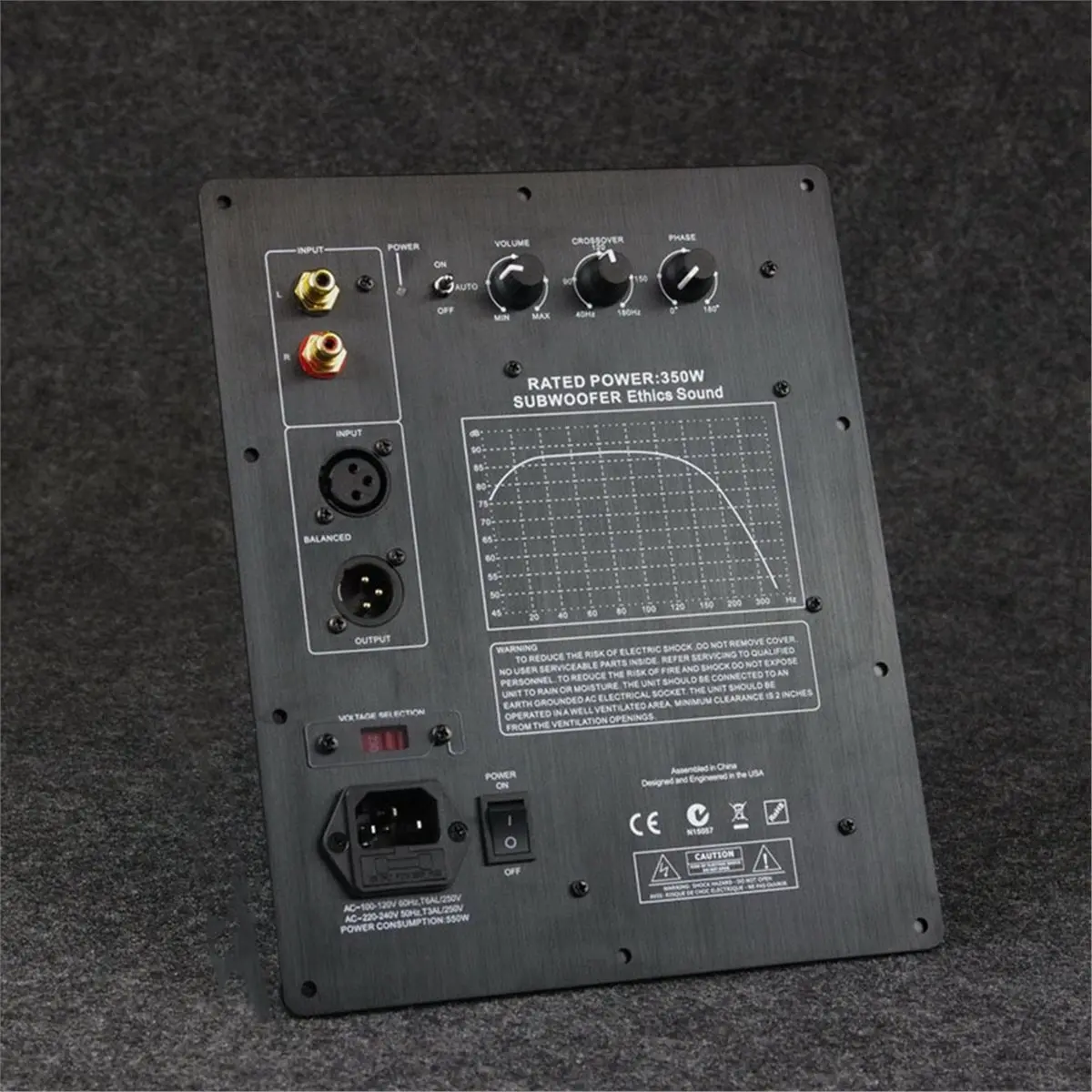 A40I 350W Heavy Subwoofer Digital Active Power Amplifier Board Plate Amp Professional Theater Audiophile Subwoofer EU Plug