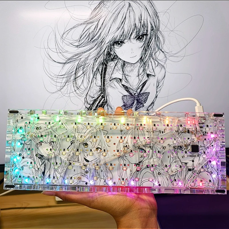 

IMK Customized Wooting60 Positioning Plate Inner Liner Colour61 Magnetic Switch PCB High Brightness Light Keyboard Accessories