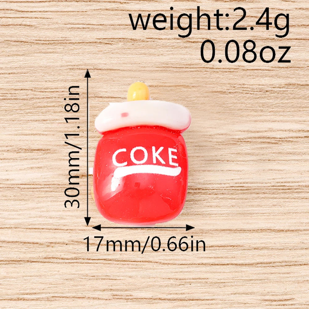 Tusember 15 Stück Gemischte Niedliche Hamburger Cola Toast Donuts Charms aus Harz mit Flacher Rückseite für DIY Schmuckzubehör Frauen Mädchen Kinder Spielzeug – Detail 1