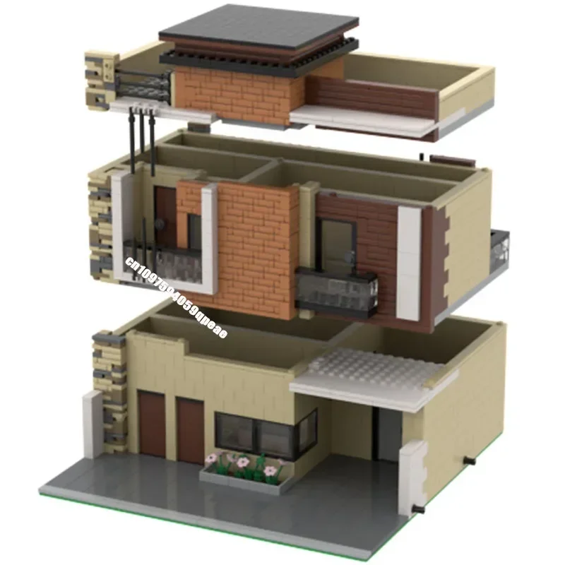 Nuovo 2219 Pz Città di Vendita Caldo Street View Moc Modulare Modello di Casa Moderna Puzzle Personalizzato Fai Da Te Idee Creative Giocattolo Del Capretto Regalo Di Compleanno