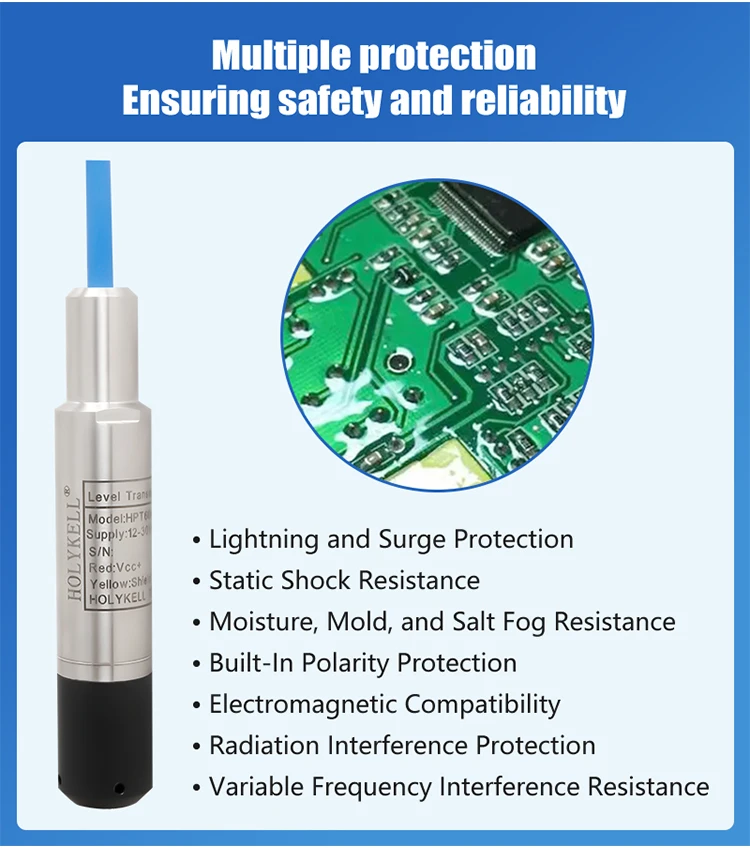 Holykell anti explosie dompelpompen 4-20ma RS485 modbus hydrostatische benzine diesel brandstoftank niveausensor