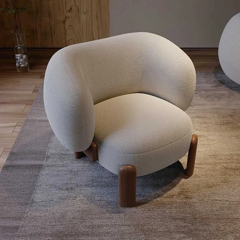 

m Internet Armchair Living Room Balcony Sofa, Designer Chair, Sofa Chair Nordic Single Person Solid Wood Leisure Chair m