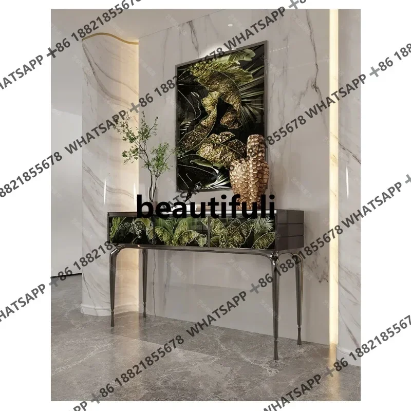 D178 French light luxury door cabinet high-grade sensitive crystal porcelain diamond decorative cabinet