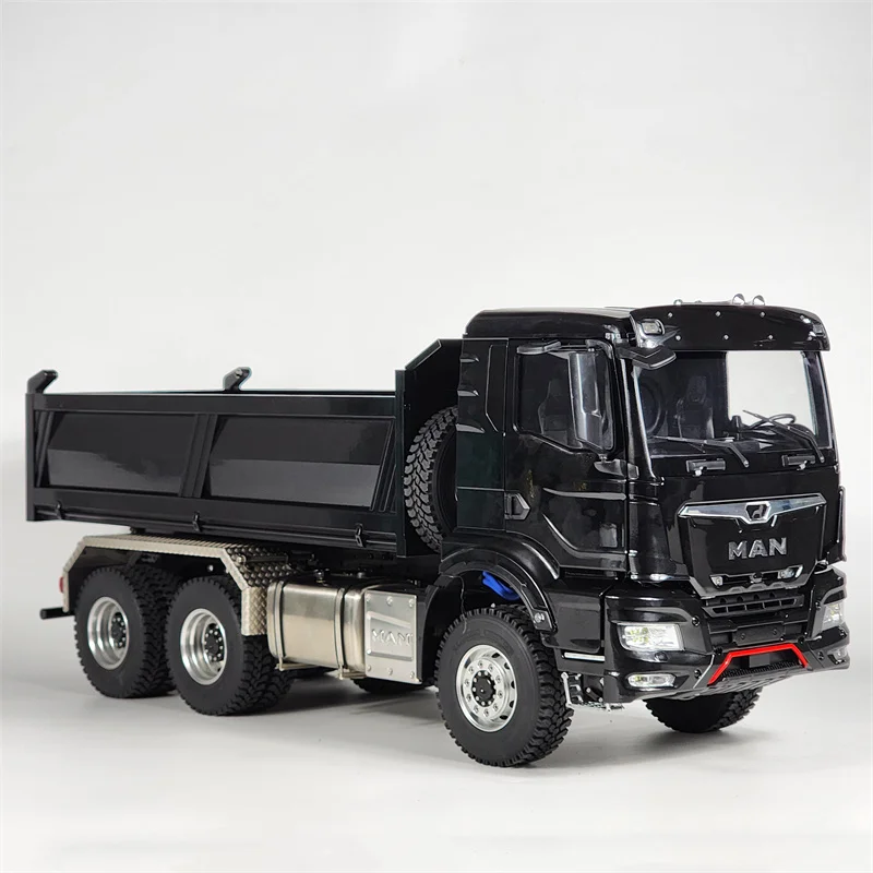 Modelo de feijão mágico escala 1/14 rc caminhão basculante hidráulico de controle remoto simulação elétrica veículo de brinquedo off road resistente