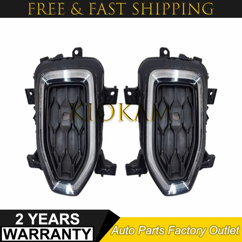 1 Pair Left & Right LED DRL Indicator Turn Signal Light Kit 2GA941055 2GA941056 for VW T-Roc 17-21 Front Fog Light Accessories