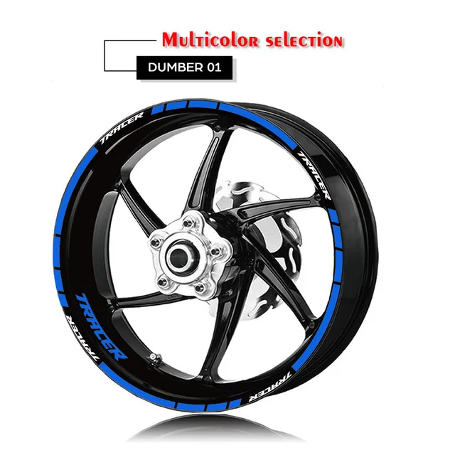 Moto Wheel Sticker Front Rear Decals Reflective Waterproof Tire Rims Stickers For YAMAHA TRACER 700/GT 900/GT Tracer7 7GT 9GT