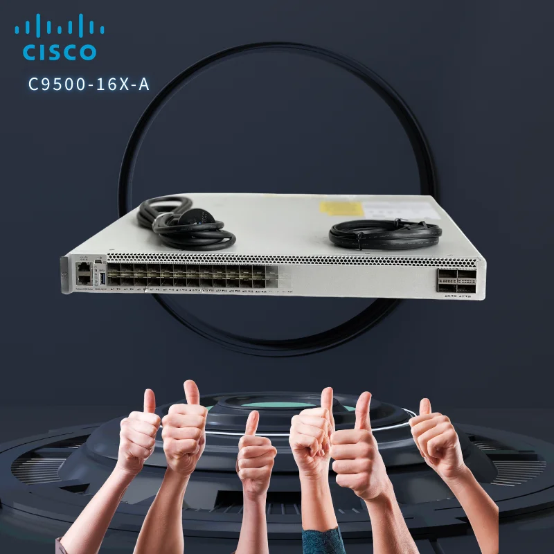 GOOD For Catalyst C9500-16X-A Stock Brand New Switches Poe 16 Ports 4 Gigabit SFP Uplinks QoS Stackable SNMP Function
