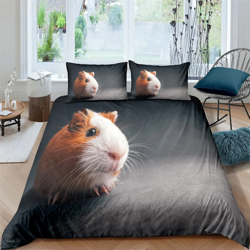 

Home Textile Luxury 3D Hamster Print 2/3Pcs Kids Aldult Duvet Cover Pillowcase Bedding Set Single Queen and King AU/EU/US Size