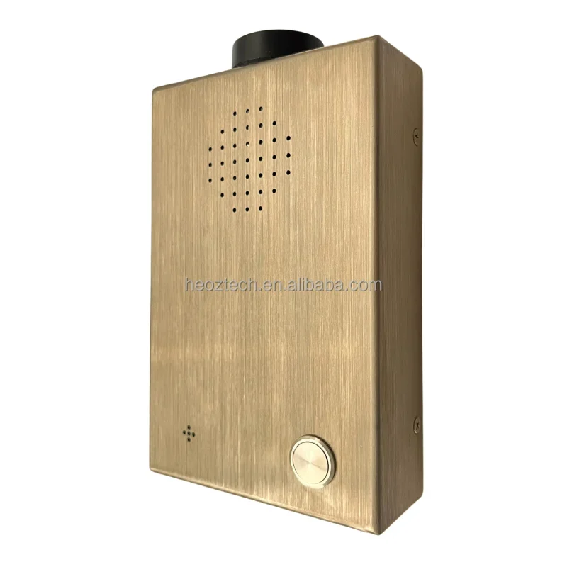 Sistema de intercomunicación de ascensor de emergencia con cable Ip Tcp para exteriores, botón pulsador Voip empotrado, teléfono de punto a punto para estacionamiento