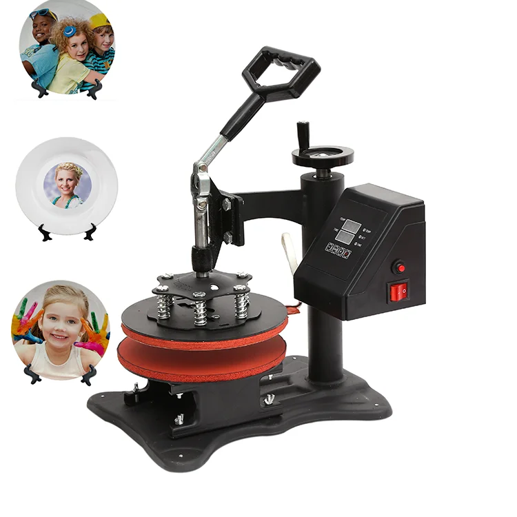 Manual Flatbed Heat Press Machine for on Plates/Dishes 110V/220V