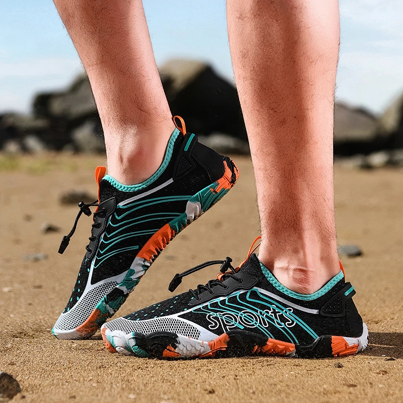 Men Water Swimming Barefoot Beach Sandals Unisex Quick-Dry Aqua Shoes Women Sneakers Upstream River Sea Diving Multi-Functional