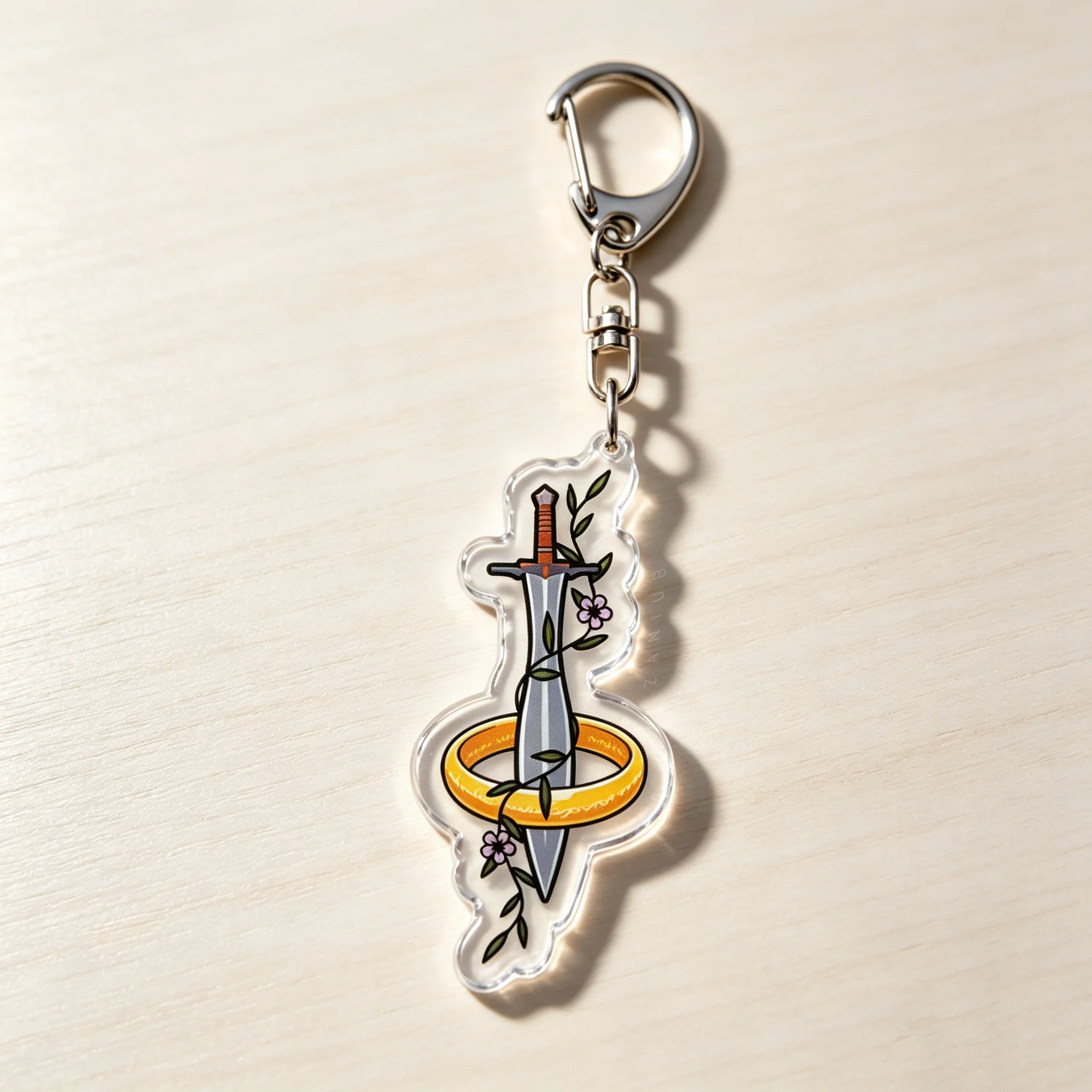 Popular Fantasy Rings Keychains Accessories Bag Charms Lotr Tolkien Gandalf Key Chain Ring Jewelry Fans Gifts view 4