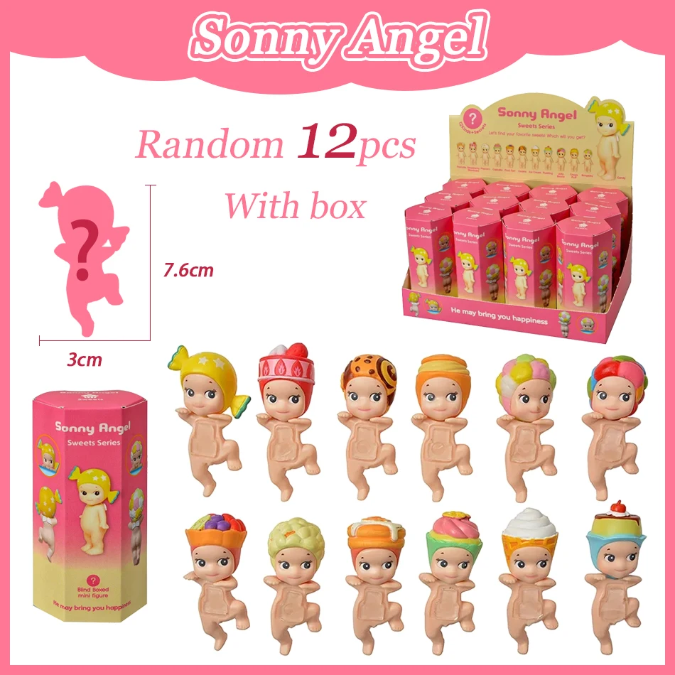 Nueva caja ciega de la serie Sonny Angel Candy, figura de Anime, bonita muñeca Hippie, adornos para teléfono móvil de coche a la moda, juguete para niños, regalo de cumpleaños