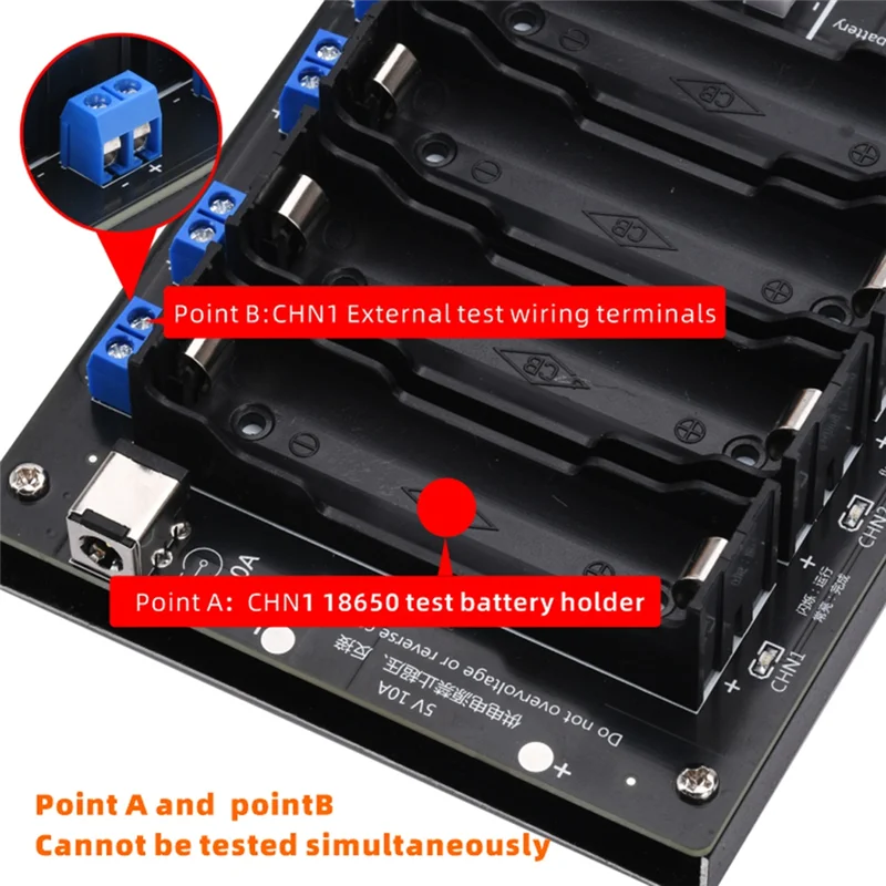 

AA81-8-Channel 18650 Lithium Battery Capacity Tester Module Mah Mwh Digital Battery Power Detector Module Type-C