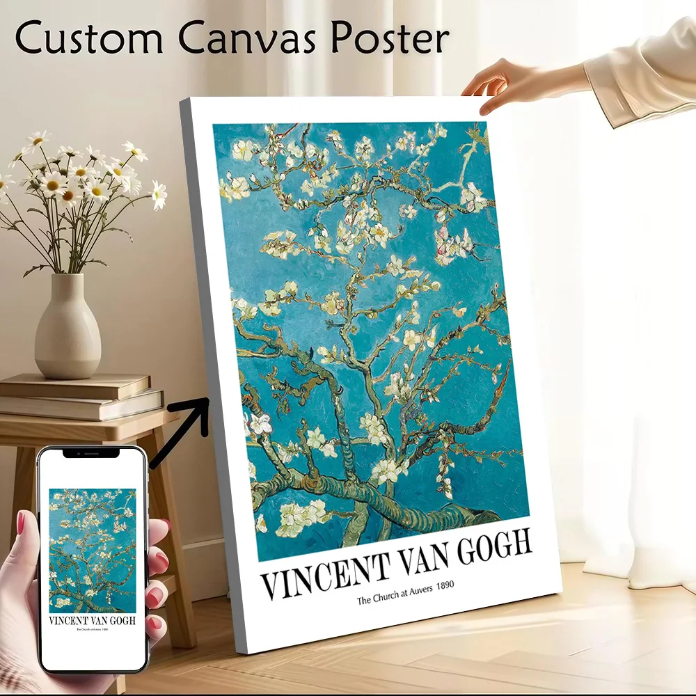 Vincent Van Gogh Almond Blossom Painting Poster Canvas Wall Art Personalized Print Modern Painting Perfect Gift for Decor Luxury
