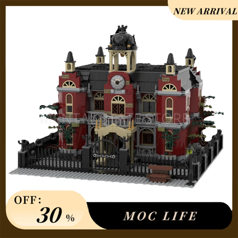 NEW 2447PCS Customized MOC Newbury modular High School Building Blocks Technology Bricks DIY Creative Assembly Toy Holiday Gifts