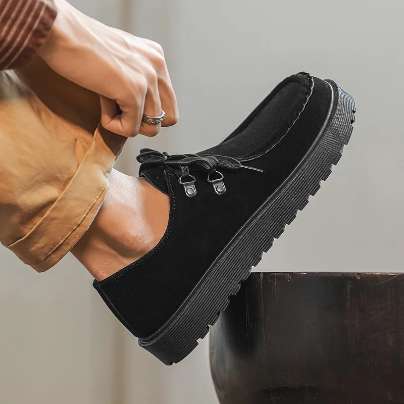 

Мужские туфли босиком с широким носком, классическая повседневная обувь в стиле ретро, легкая обувь для занятий спортом на открытом воздухе, для ходьбы, цвета хаки, на толстой подошве