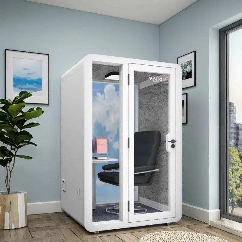 Premium Quality High Performance Steel Frame Modern Soundproof Vocal Booth 40dB Insulation Portable Office Pod Customized