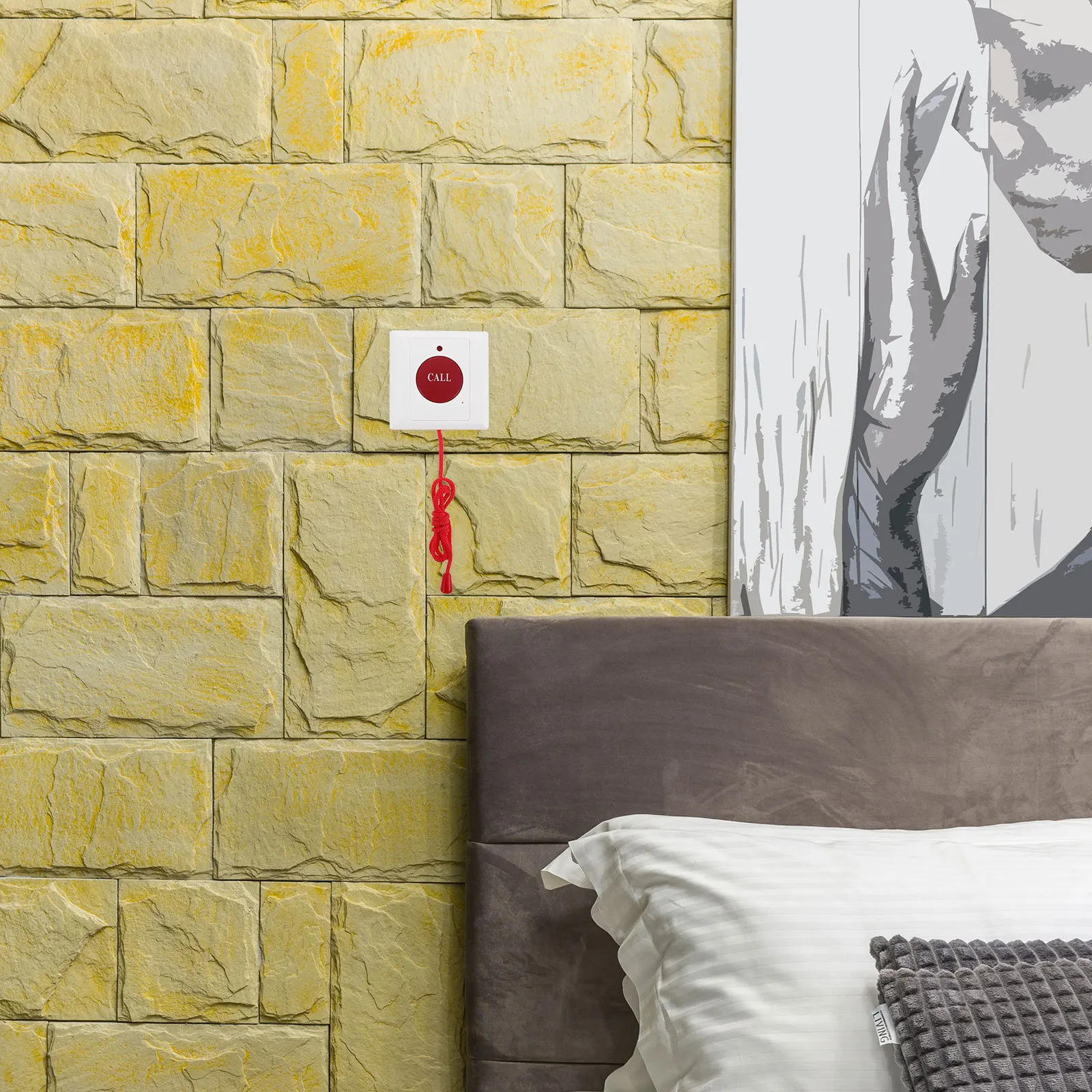 Notrufknopfkabel, Dual-Alarm, ideal für Behinderte, ältere Häuser, Krankenhäuser, Krankenpflege, Bettglocke