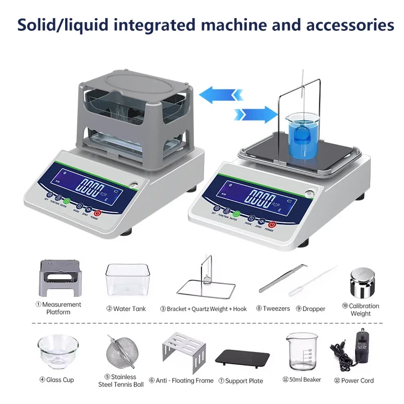 A. Digital Plastic Densimeter: Solid Densimeter / Liquid Densimeter; Gold Tester & Precious Metal Densimeter (320g / 0.005g)