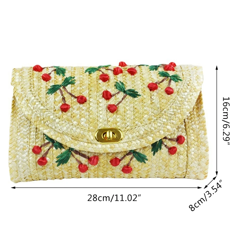 Woven Shoulder Bag with Lock Delicate Design Room Decor Popularity Improvement Female Bag Built in Bag for Phone Purse