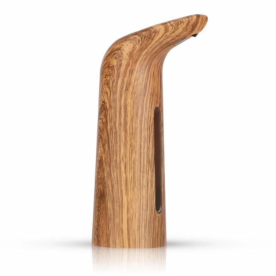 

Автоматический дозатор мыла с древесным зерном для кухни, ванной комнаты, 4-скоростная регулируемая тарелка, жидкий лосьон, гель, шампунь, авто