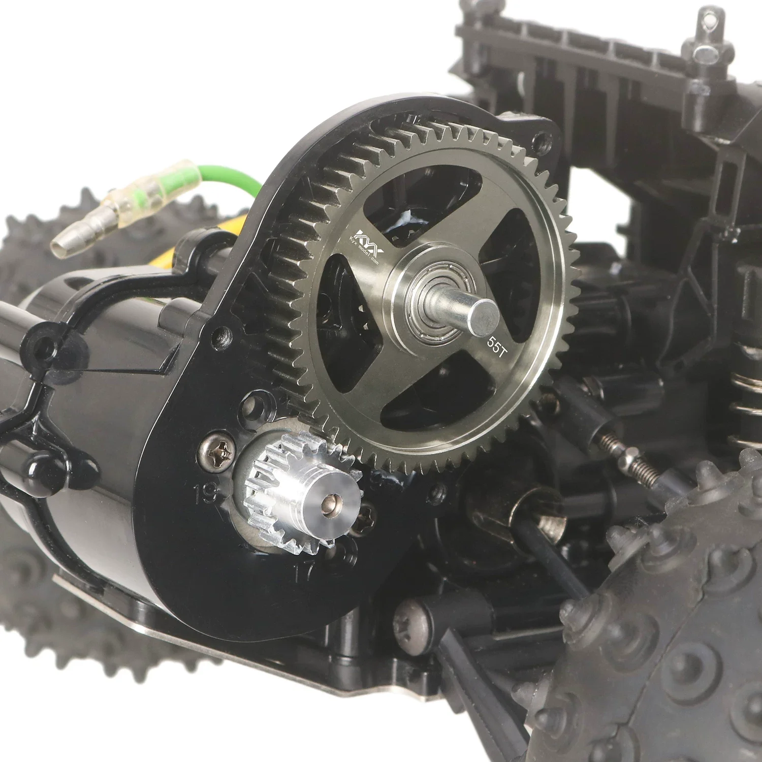 Tamiya Hornet EVO 58742 Aluminum Gearbox Spur Gear CNC 6061 Alloy Heavy-Duty Upgrade Fit DT-02 Chassis 1/10 2WD Buggy