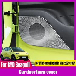 For BYD Seagull Dolphin Mini 2023 2024 Automobile modification Car door horn cover A-pillar horn cover Car door horn cover patch