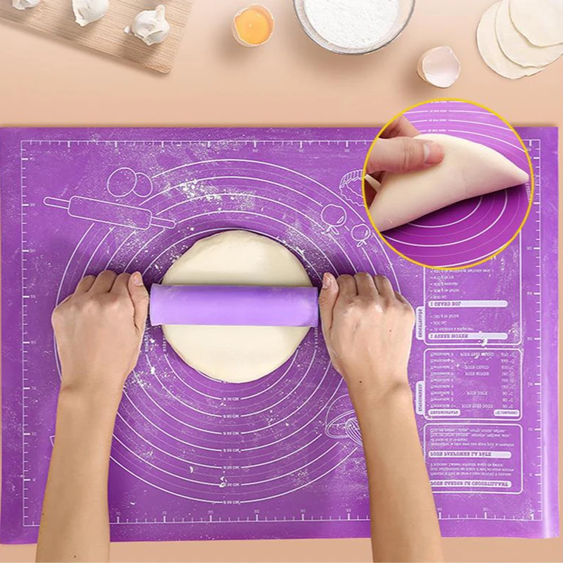 Silicone Baking Mats Sheet Pizza Dough Non-Stick Maker Holder Pastry Kitchen Accessories Cooking Tools Utensils Bakeware Gadget