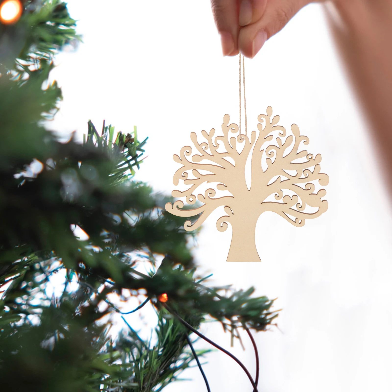 30 قطعة عيد الميلاد الخشبية DIY شرائح الحرفية ناممكتملة زينة عيد الميلاد شجرة انقطاع أقراص الخشب اللوحة #4