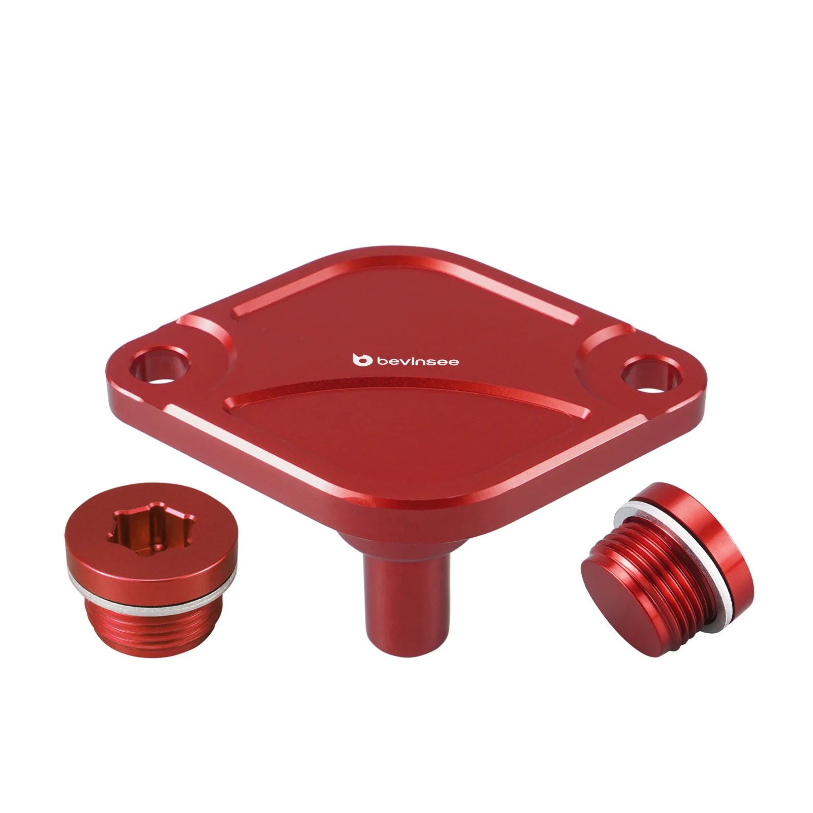 BEVINSEE Oil Thermostat Housing Plugs Billet Aluminum for N54 N55 S55 Engines for BMW E90 E92 E93 E91 E60 E82 F10 F30 F20 X3 F25 view 6