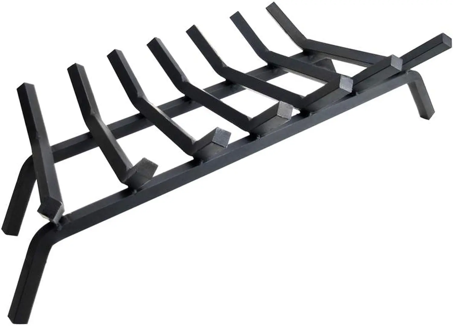 

30-дюймовая усиленная решетка для камина, 7-секционная, из цельной стали, для дровяной печи, для использования в помещении и на улице