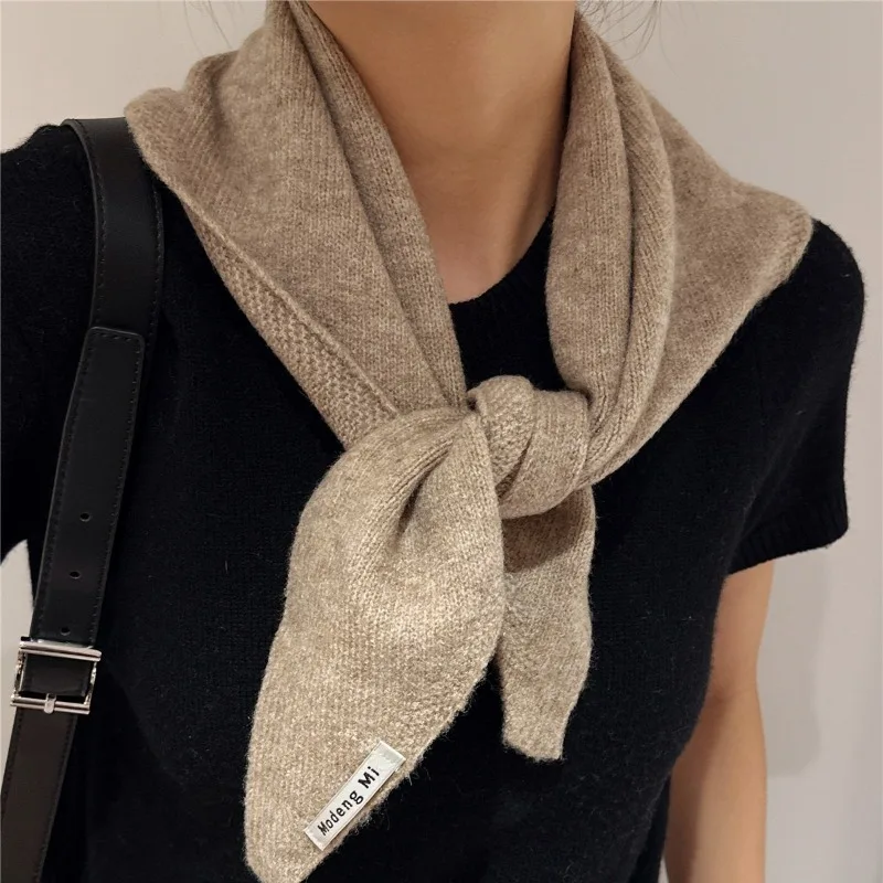 2024 Wool Knitted Scarf Multi-functional Warm Headscarf Shawl Warm Shawl Women Neck Protection  Liu Jo Cashmere Triangle Scarf