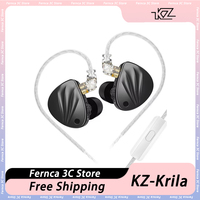 Kz Krila Earphones Wired In Ear HIFI 1DD+1BA High End Tunable Balanced Armature Accessories Earphone Ergonomics Headset Custom