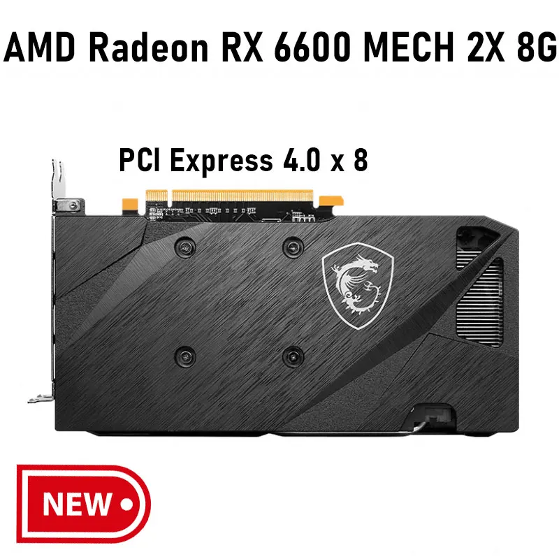 MSI Radeon RX 6600 MECH 2X 8G Новый GDDR6 128bit 7nm RX6600 видеокарты GPU графическая карта для настольного компьютера Поддержка AMD Intel CPU материнская плата