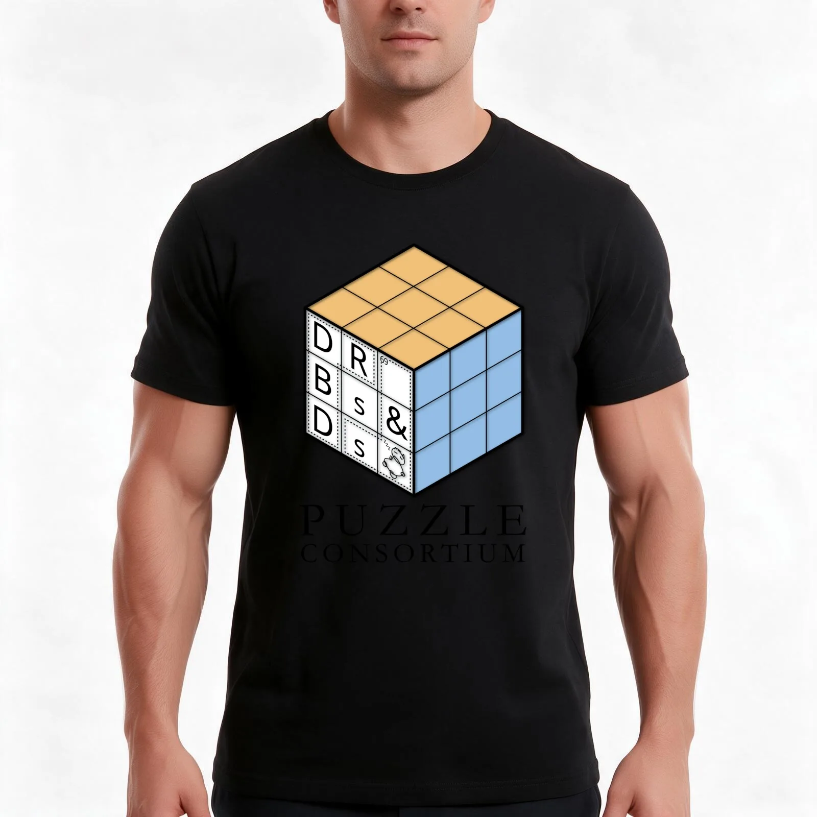 Dr B's and D's Puzzle Consortium? T-Shirt, Summer Casual Cotton Tee, Oversized Streetwear Tops, Vintage Graphic Print