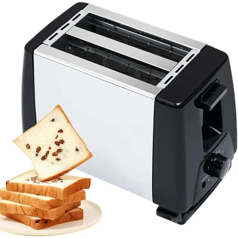 Bread toaster, household breakfast toaster - multifunctional toaster bread heater