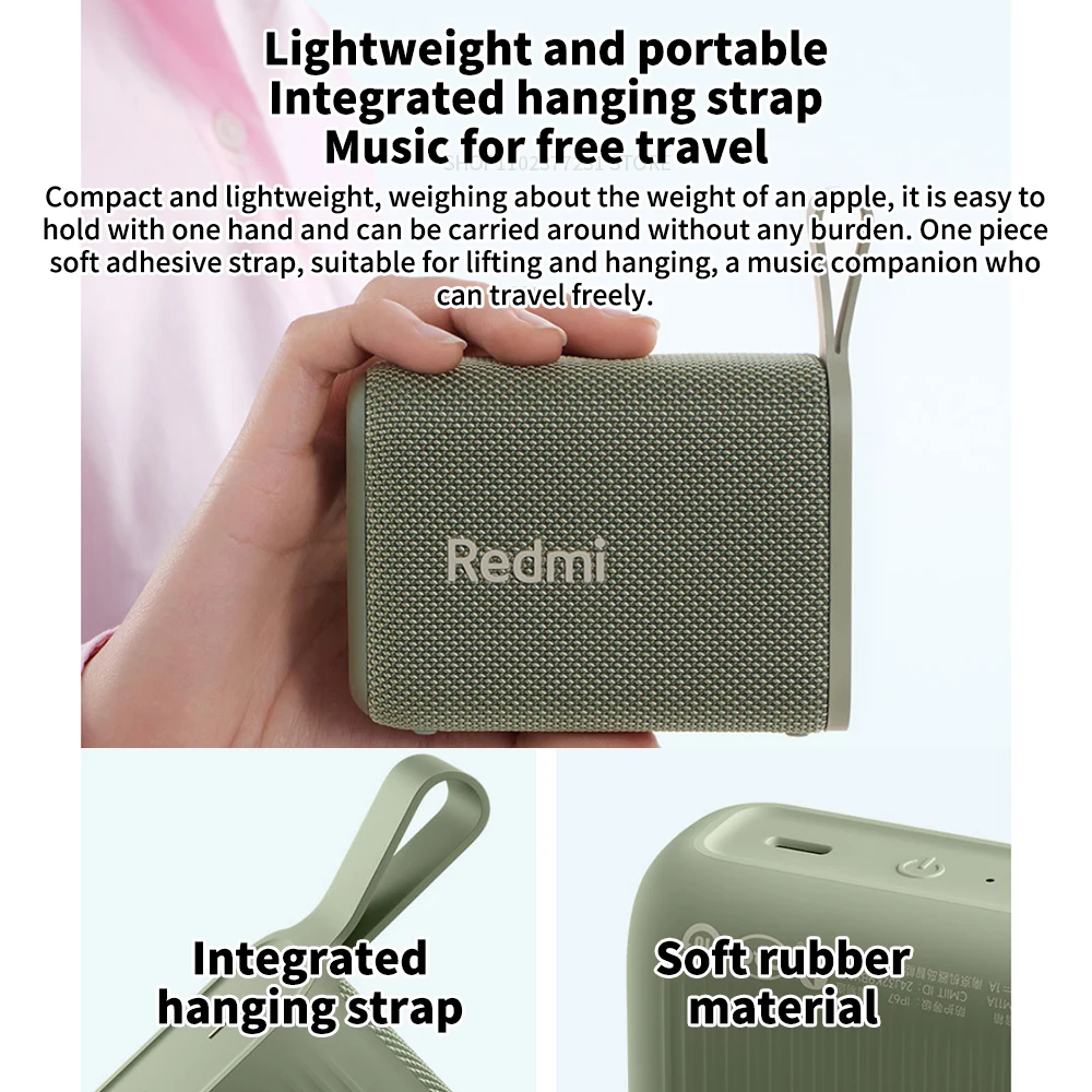 Xiaomi Redmi Portable Bluetooth Speaker Outdoor IP67 Stereo Powerful Sound  Box BT5.3 RGB Dual Pairing TWS Connectivity Colorful