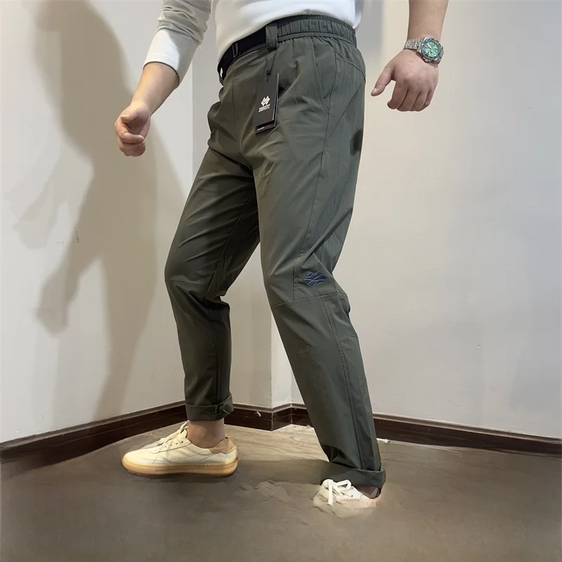 

Lightweight Qui Dry Breathable Thin Men's Casual Pants Spring Summer Youth Active Sle Loose Fit Long Trousers