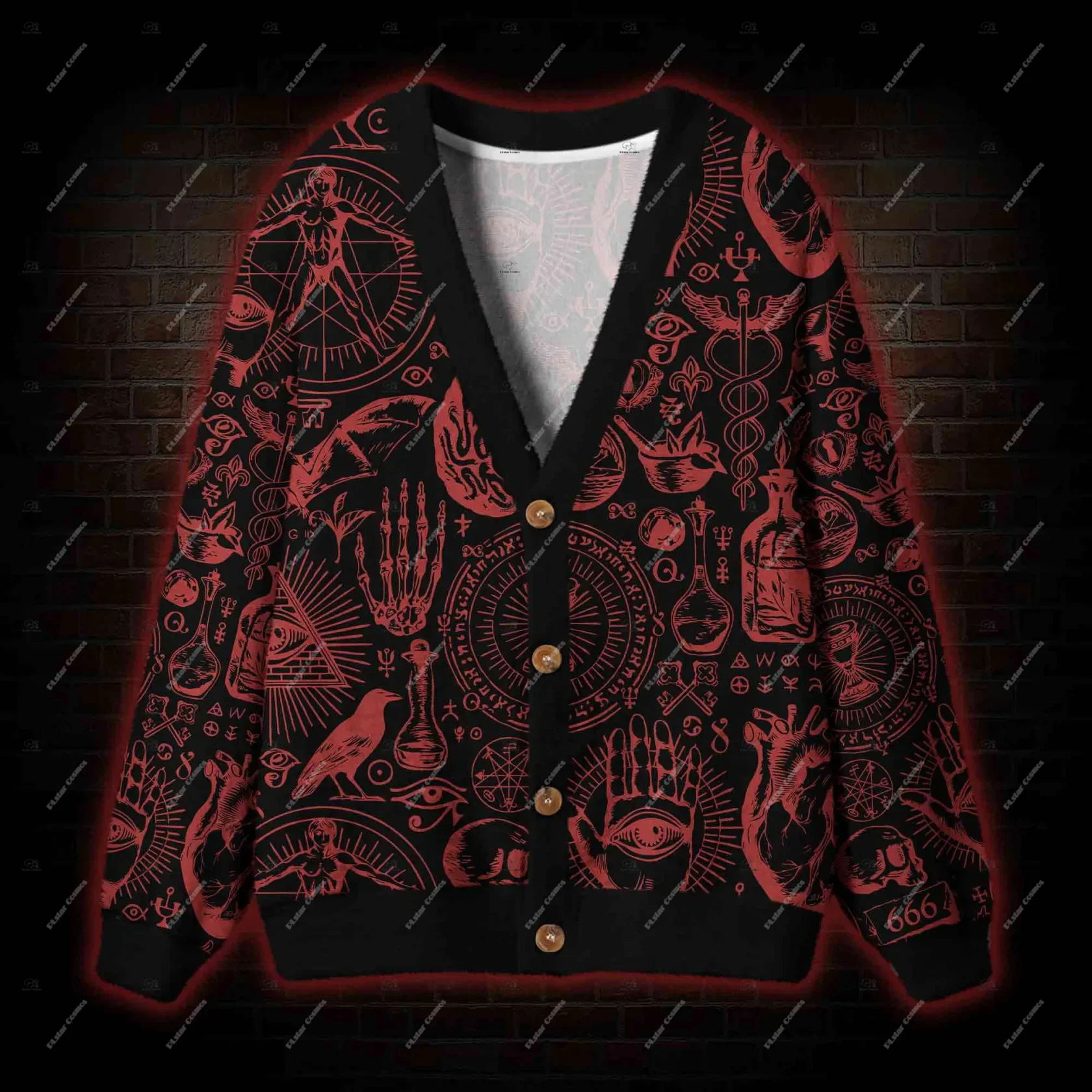 Newest Christmas Halloween Vintage Dark Style Cardigan Retro Sweater 3DPrint Harajuku Casual Funny Unisex Winter Sweatshirt Q1