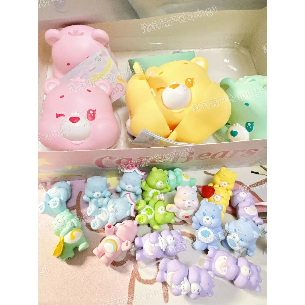 

Funism Care Bears Bear Head Storage Mystery Blind Box Cute Wish Bear Funshine Bear Cheer Bear Mini Figure Desk Decor Ornament