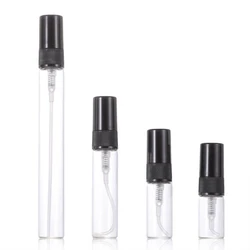 30/50/100pcs 2ml 3ml 5ml 10ml Portable Empty Refillable Bottle Glass Perfume Bottles Cosmetics Bottle Sample Thin Glass Vials
