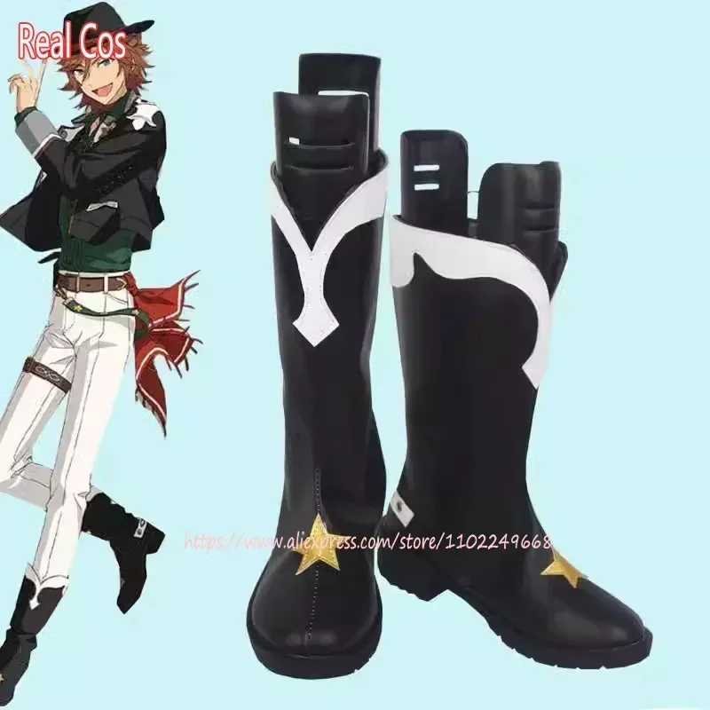 

Ensemble Stars Mikejima Madara Cosplay Boots Shoes Women Men Role Play Long Tube Black