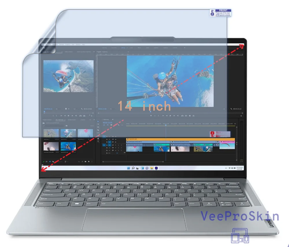 2pcs/pack For LENOVO Lenovo Slim 7i Gen 9 Gen 8 (14”, Gen8) 14 inch Clear/Matte Notebook Laptop 16:10 Screen Protector Film