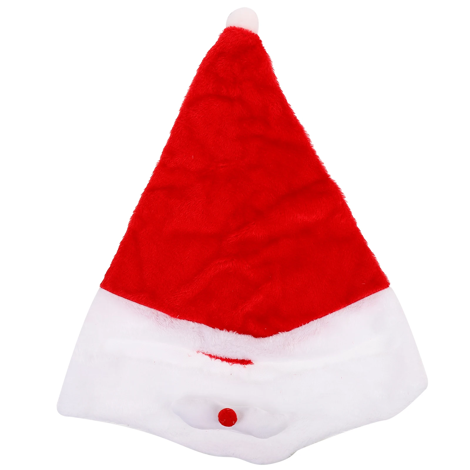 

Santa Claus Hat Cover Warm Snow Protection Cycling Riding Supplies Velvet Decor Foldable Easy Storage Motorcycle Gift